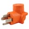 Ac Works Plug Adapter, L14-20R, 14-50P, L14-20P, 14-50P, 0 ft., Orange AD1450L1420 - alternate 9